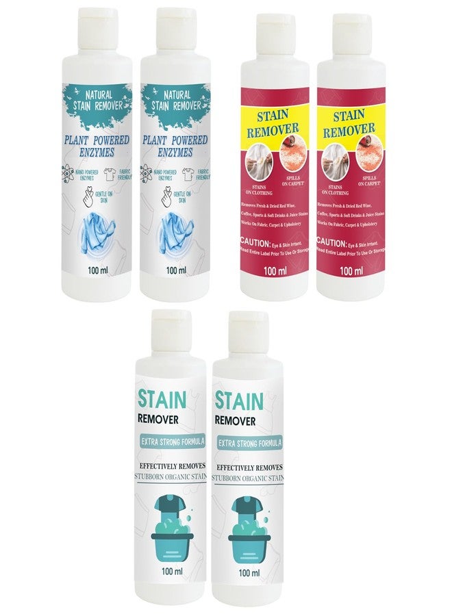 مجموعة مزيل بقع توفوس: عبوة من قطعتين للقمصان، عبوة من قطعتين باللون الأحمر، عبوة من قطعتين للدمى ومزيل بقع الدمى | محلول تنظيف متعدد الأسطح للملابس والأقمشة والمفروشات (100 غرام لكل قطعة) - Image 1